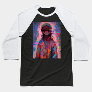 Enter the Digital Realm: Cyberpunk Aesthetics, Mind-Bending Anime, and Futuristic Manga Art Baseball T-Shirt